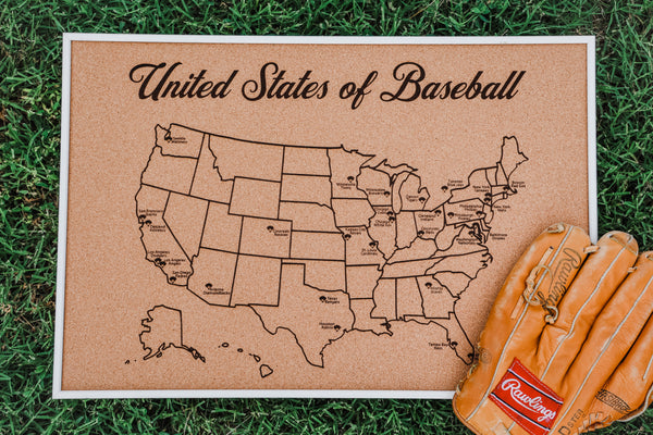 Baseball Map Bulletin Board