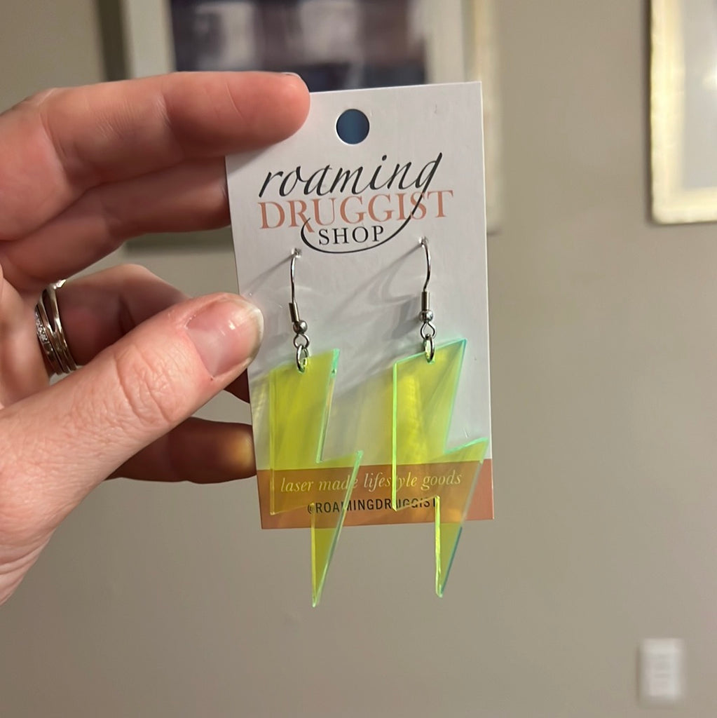 Lightning Bolt Hanging Earrings
