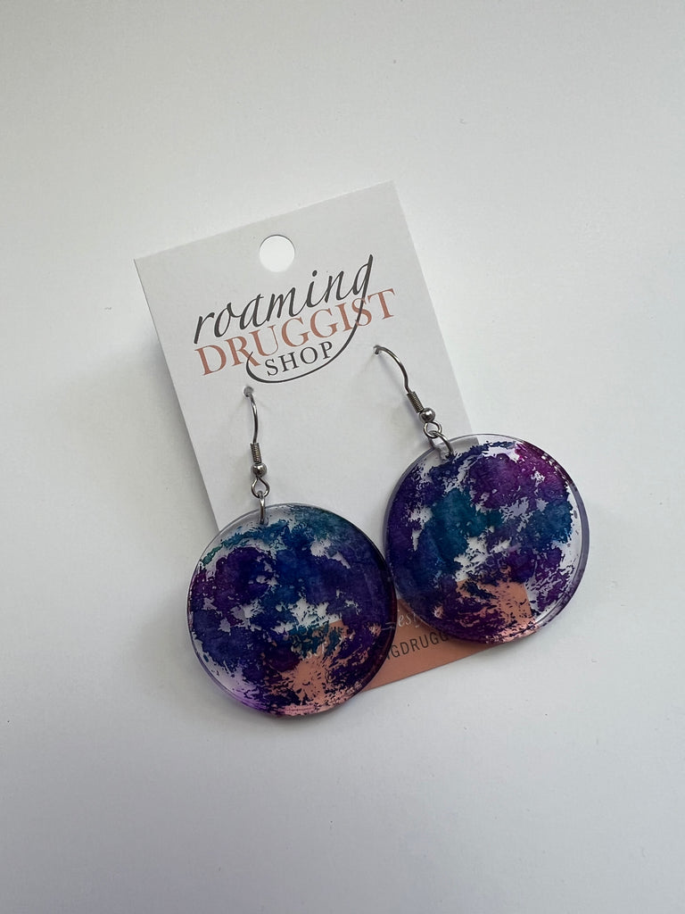 Moon Details Hanging Earrings