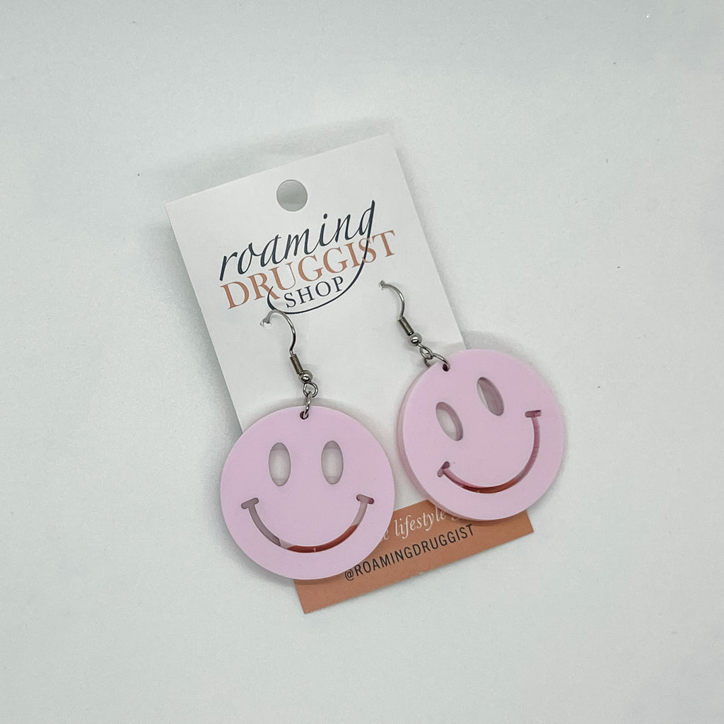 Smiley Face Hanging Earrings
