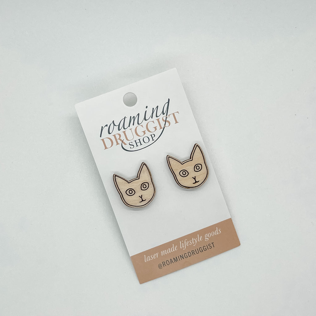 American Shorthair Cat Stud Earrings