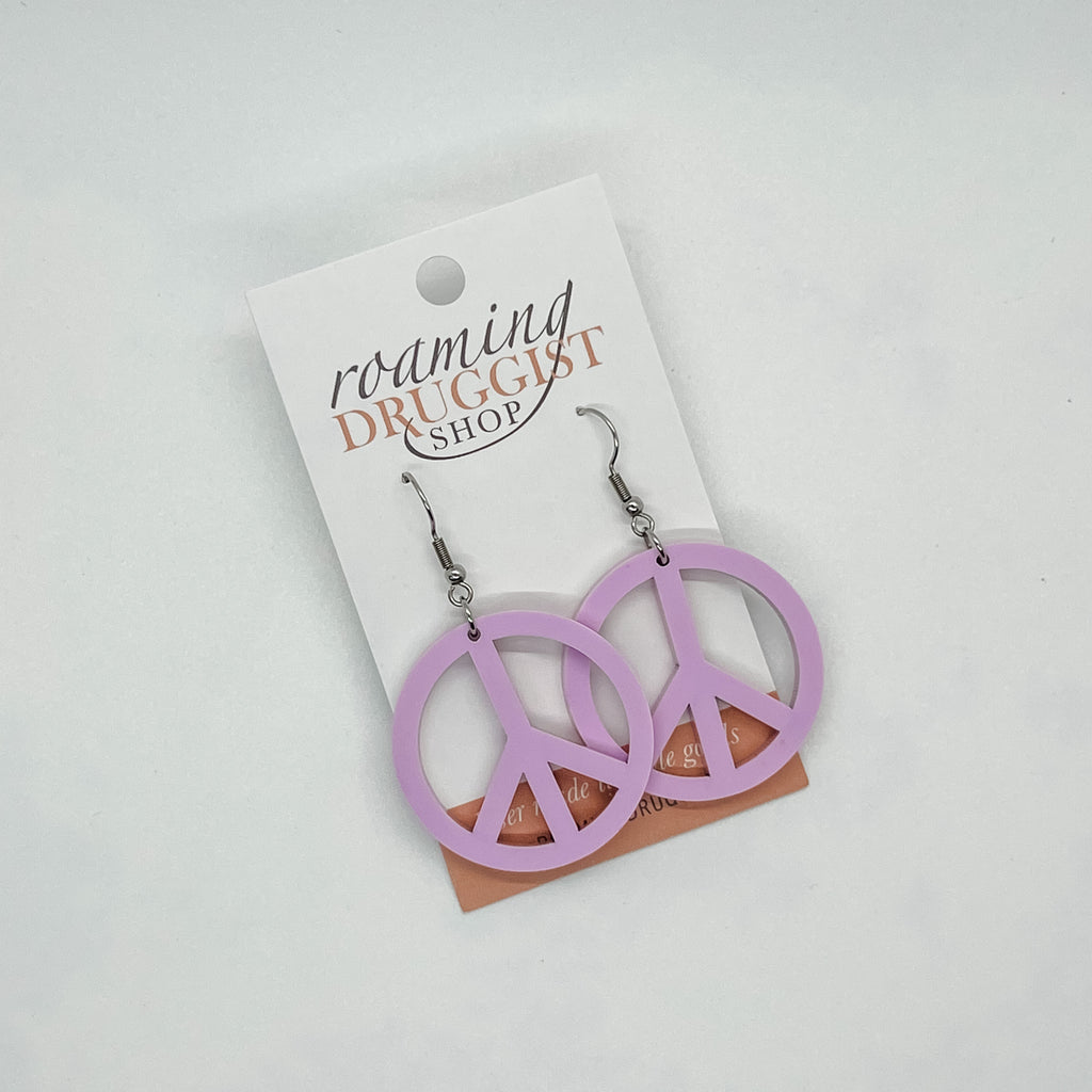 Peace Sign Hanging Earrings