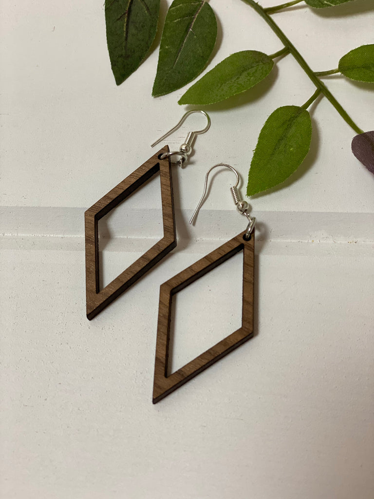 Hanging Open Diamond Earrings