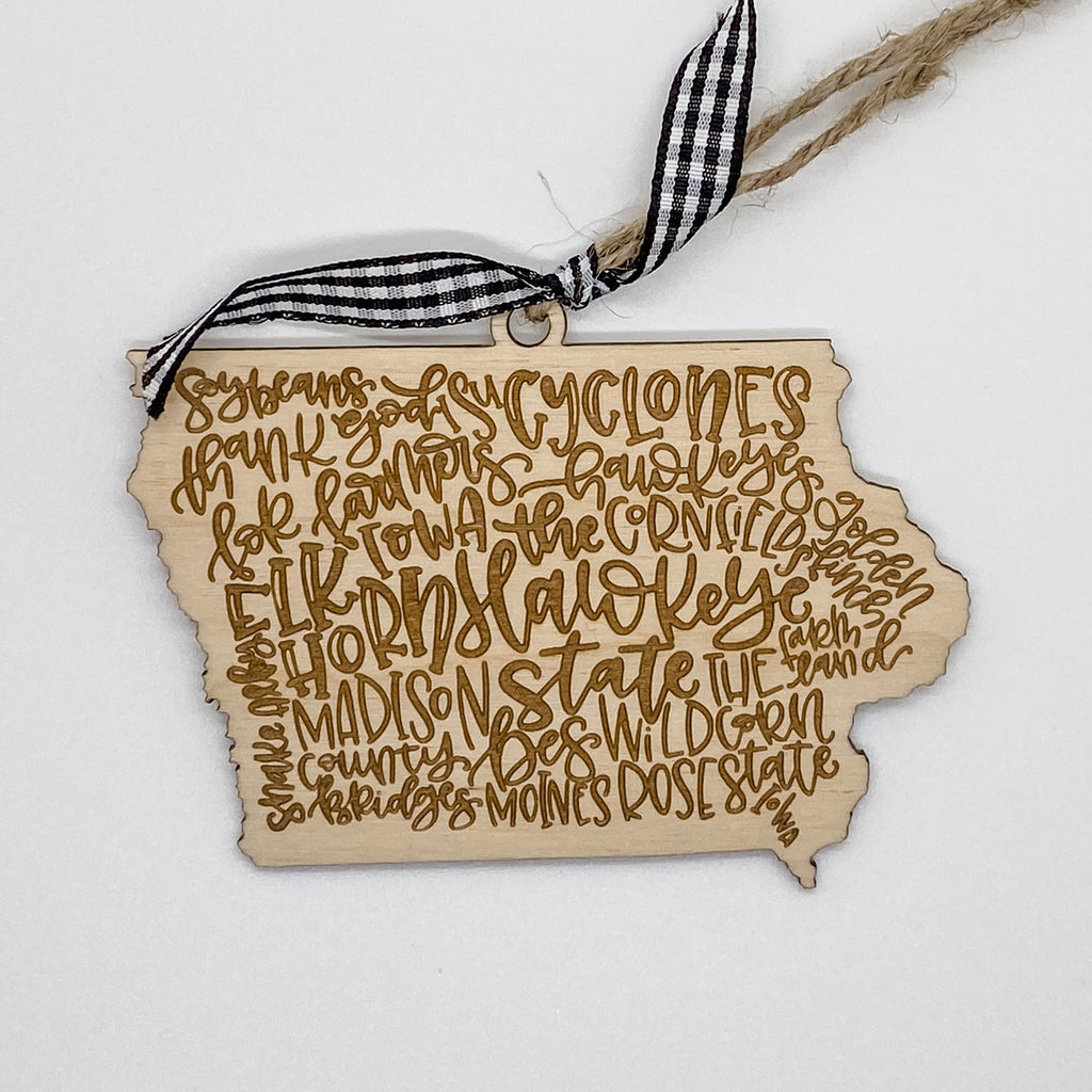 Iowa Typography Ornament