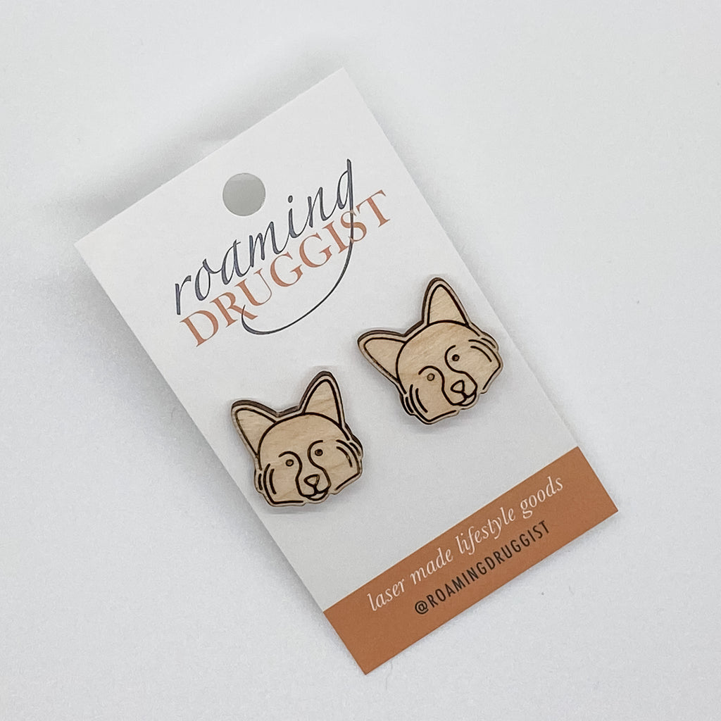 German Spitz Stud Earrings