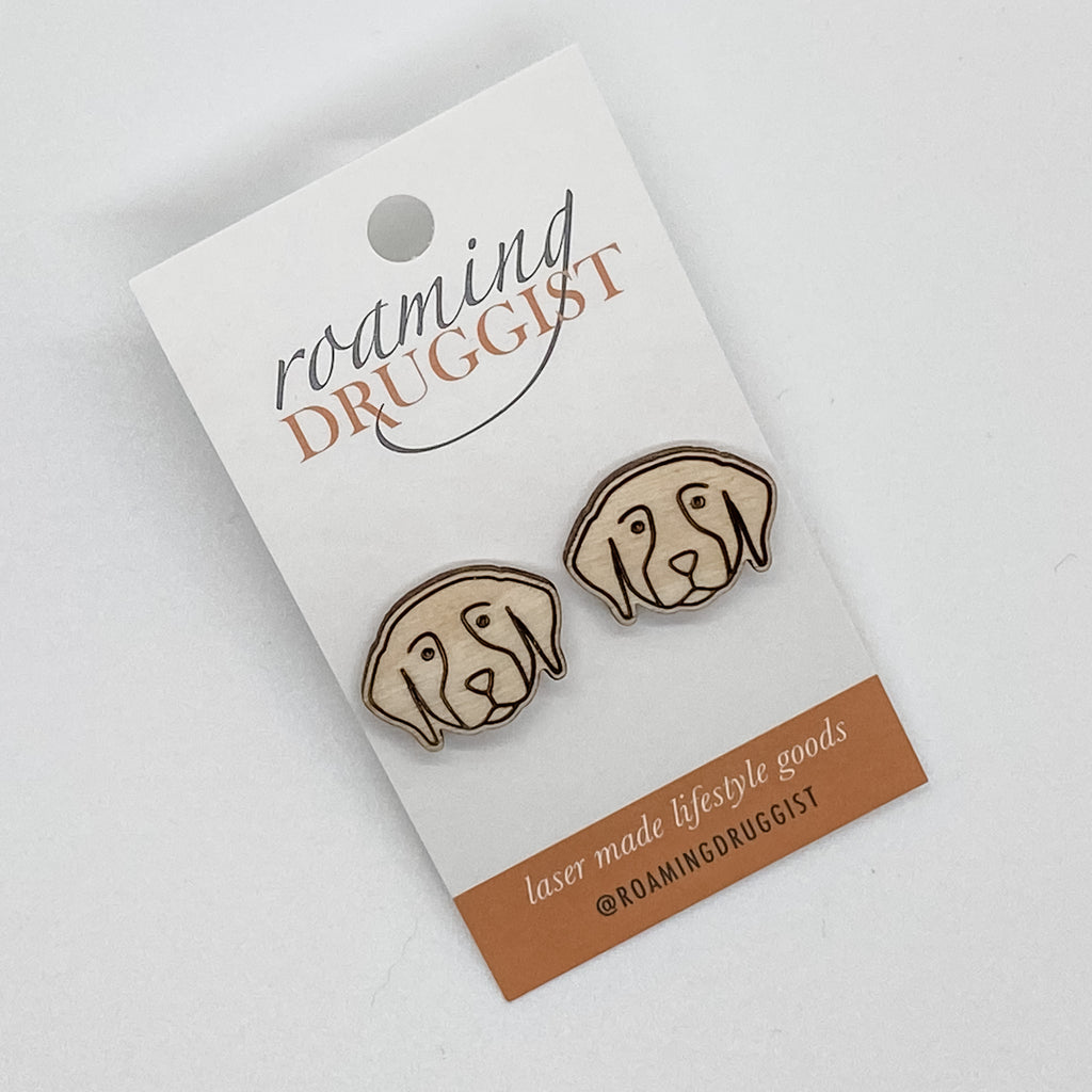 Golden Retriever Stud Earrings