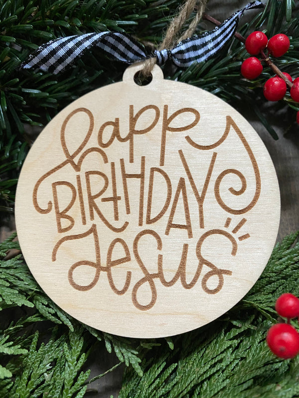 Happy Birthday Jesus Ornament