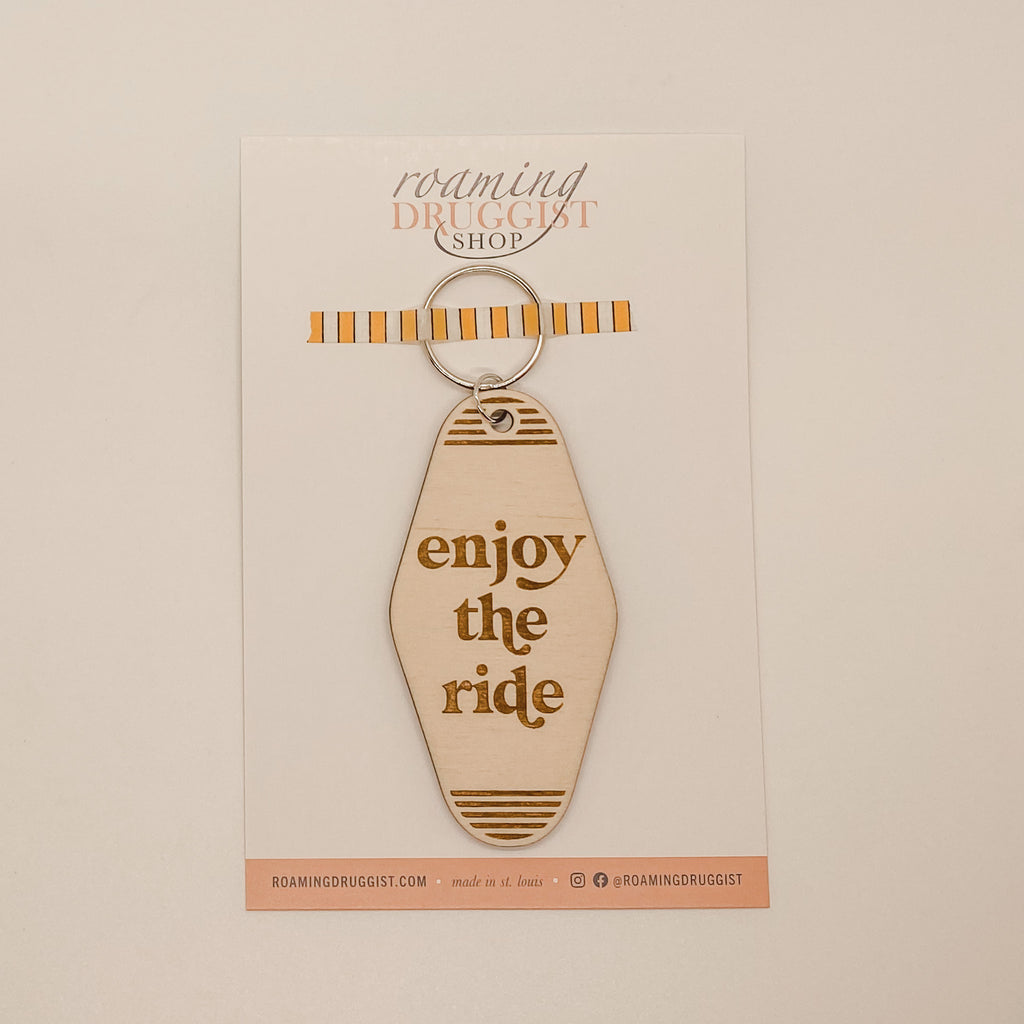 Enjoy the Ride Retro Keychain