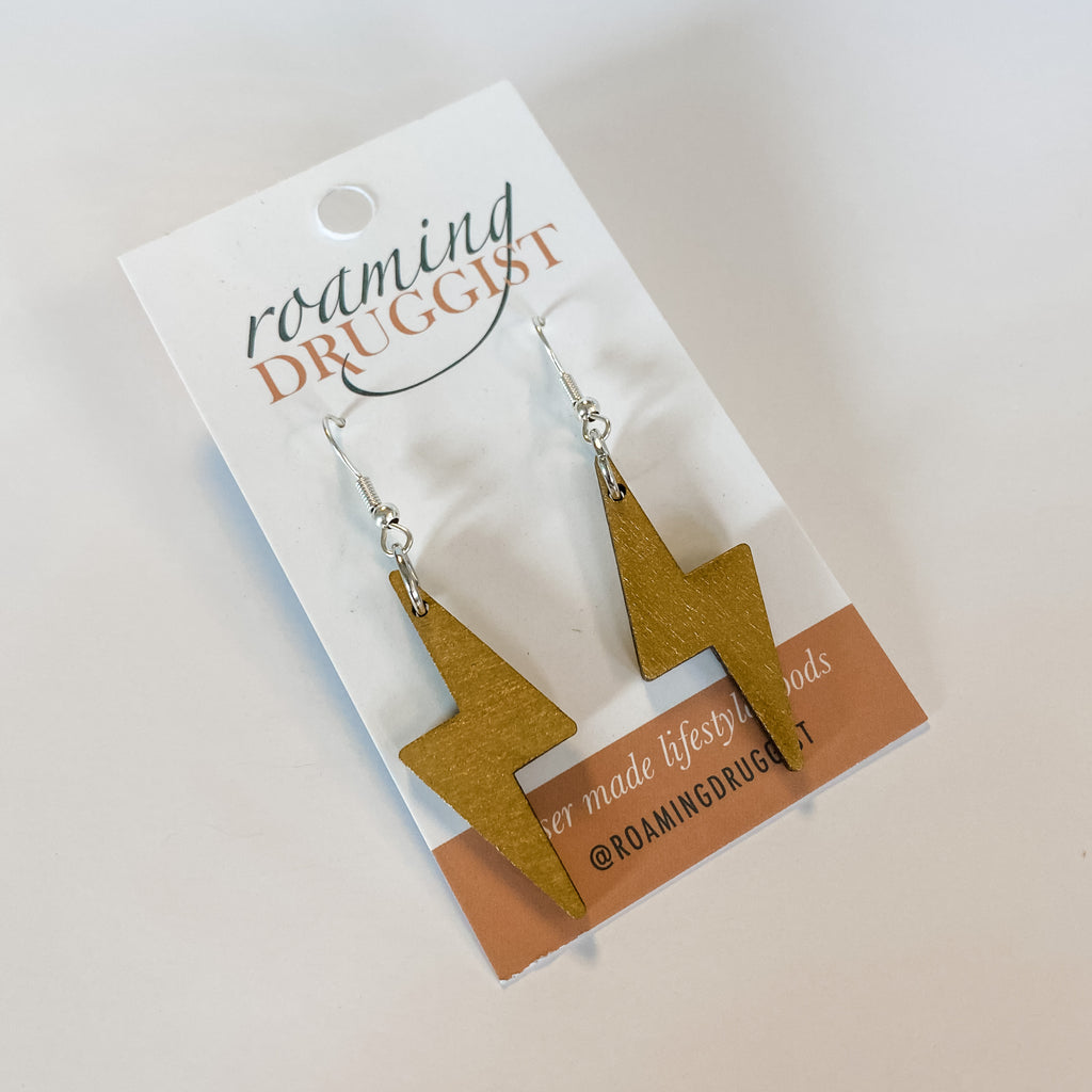 Lightning Bolt Hanging Earrings