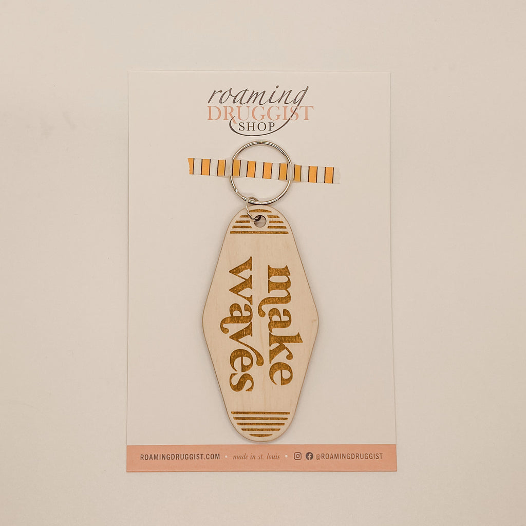 Make Waves Retro Keychain