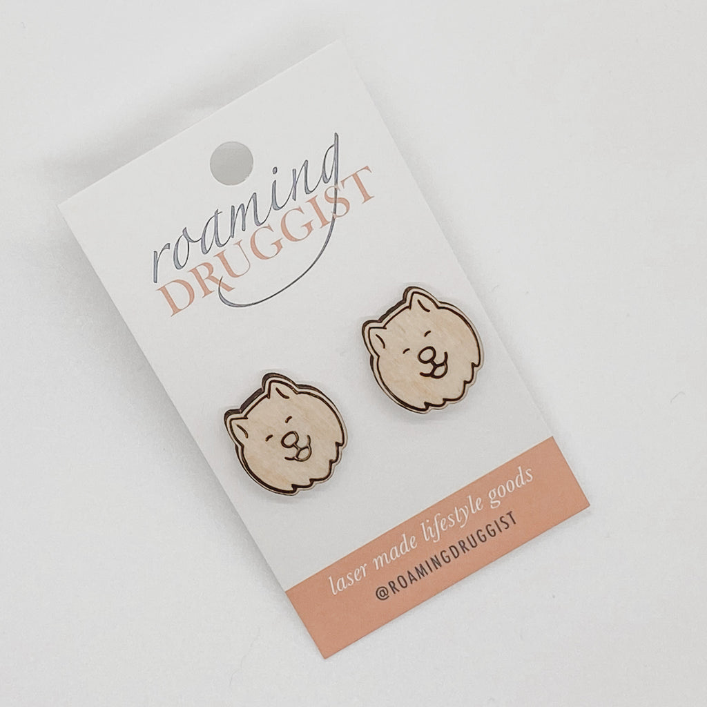Samoyed Stud Earrings