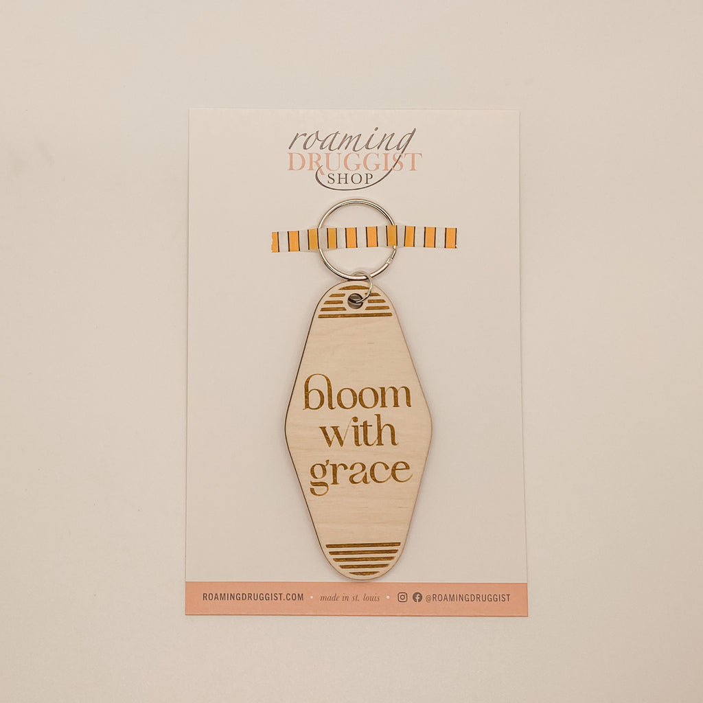 Bloom With Grace Retro Keychain