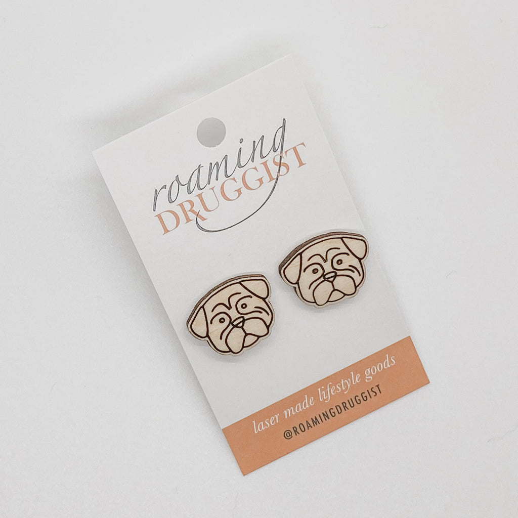 Pug Stud Earrings