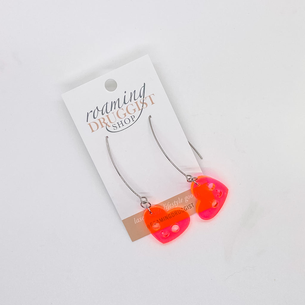 Happy Heart Hanging Earrings