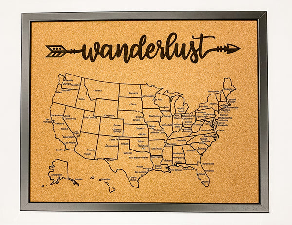 Major Cities in the US Map Bulletin Board