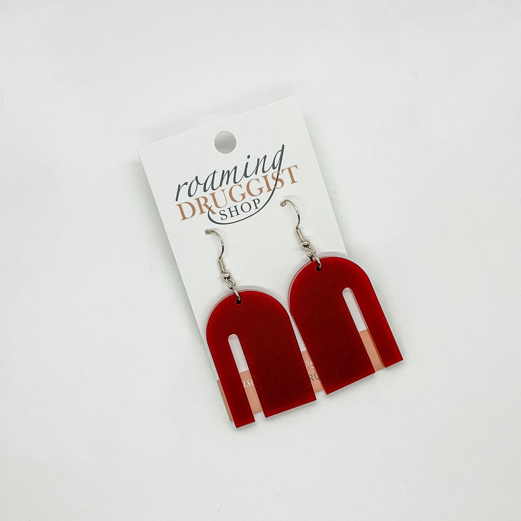 Asymmetric Arch Hanging Earrings