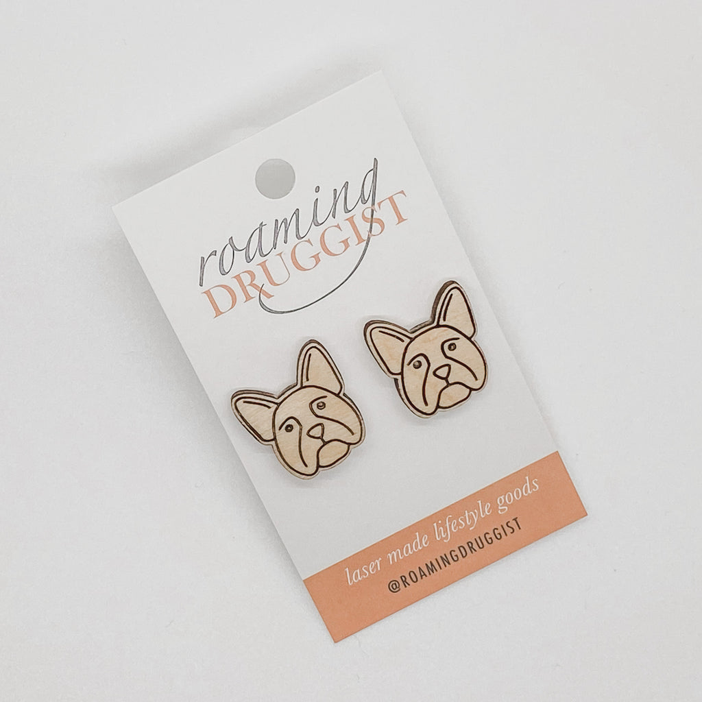 French Bulldog Stud Earrings