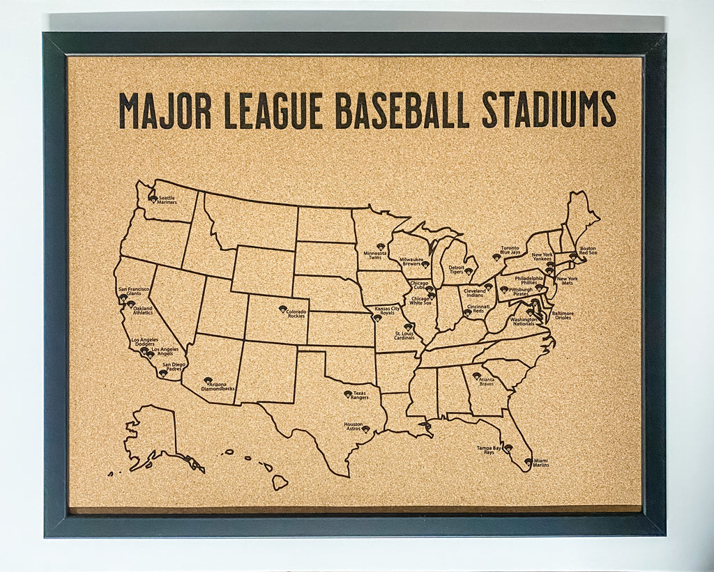 Baseball Map Bulletin Board