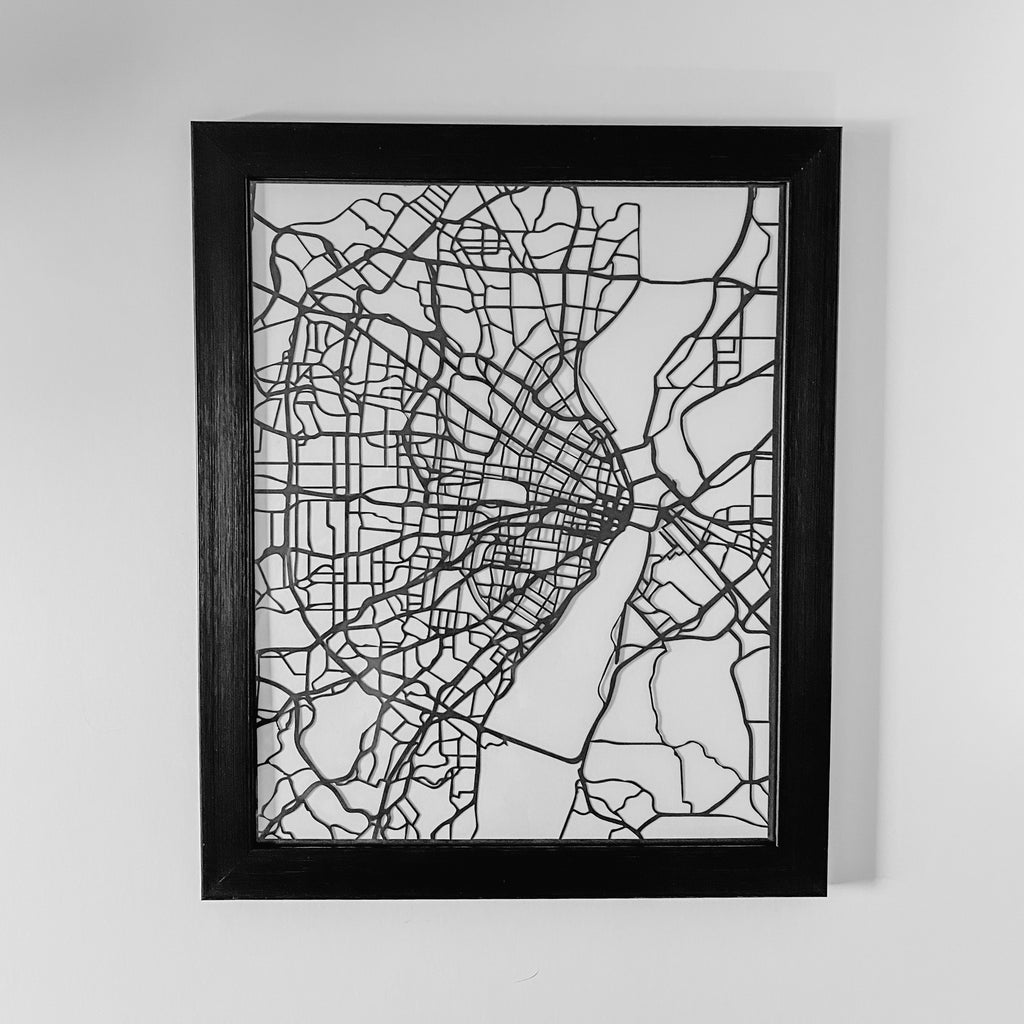 St. Louis Metro Area Laser Cut Paper Map