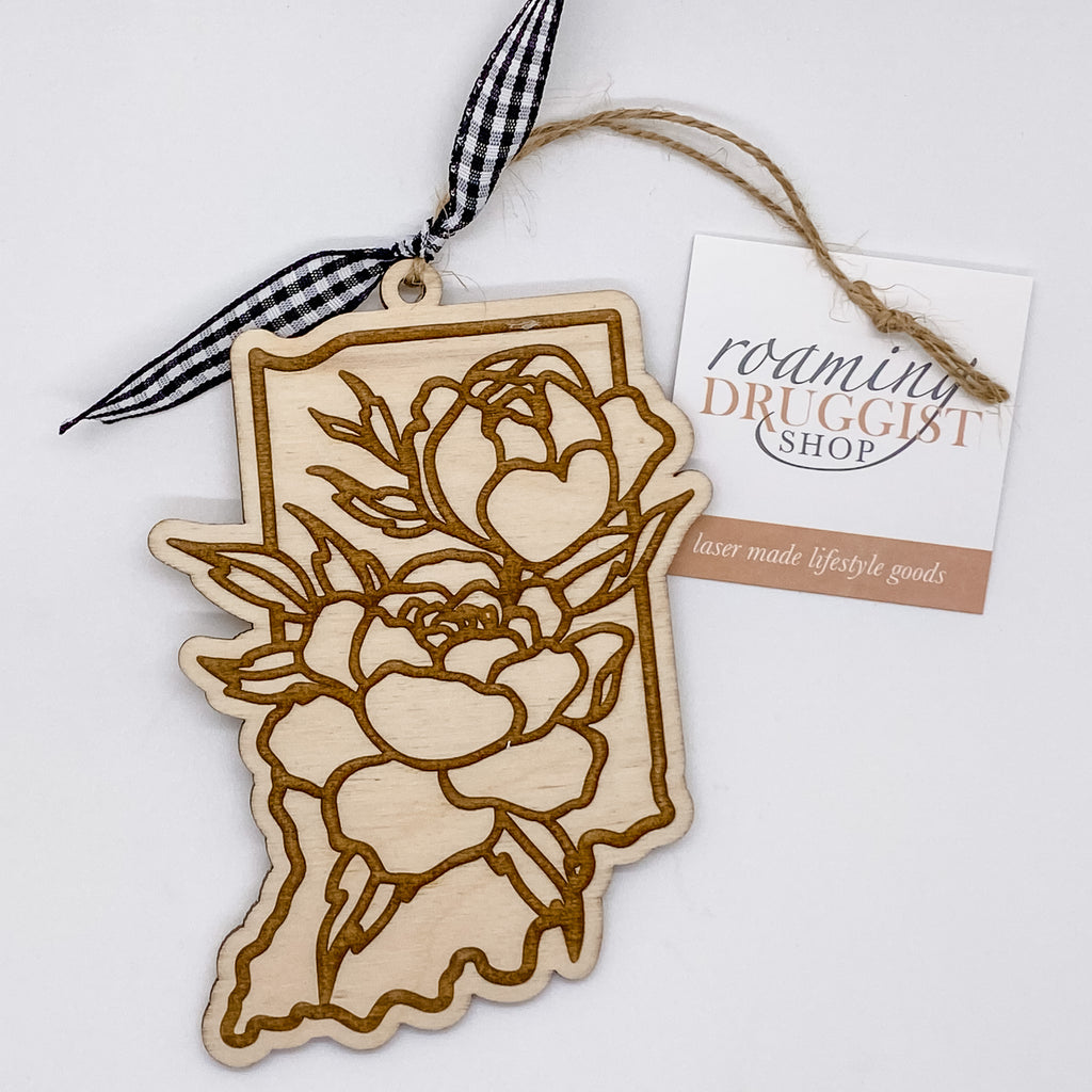 Indiana Peony Ornament