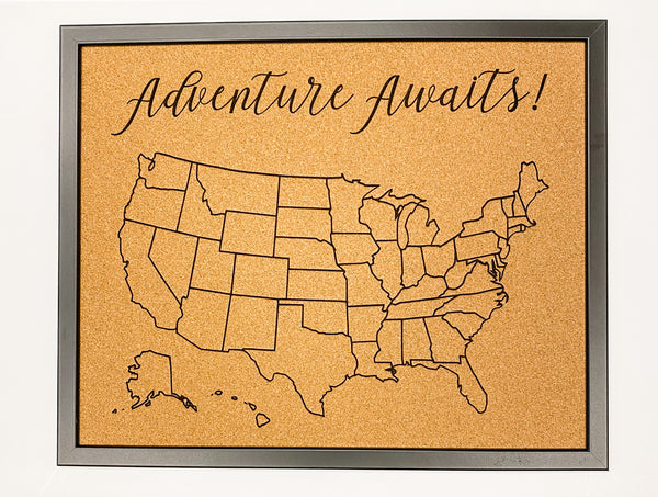 Plain US Map Bulletin Board