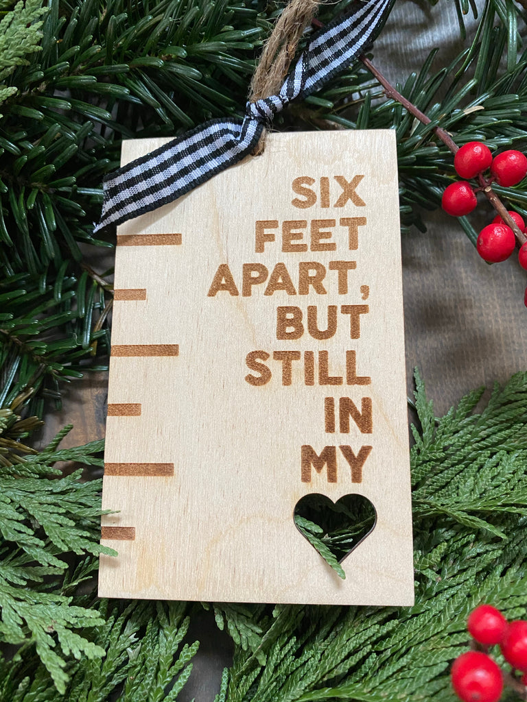 Six Feet Apart Ruler Ornament