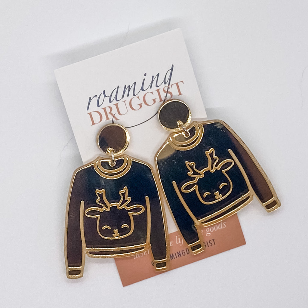 Reindeer Sweater Earrings