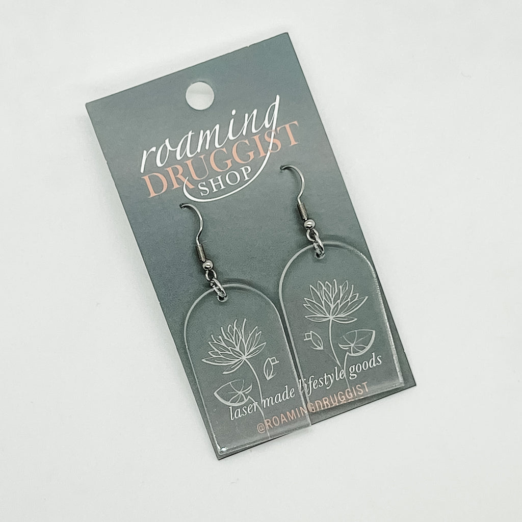 July Water Lily Arch Earrings