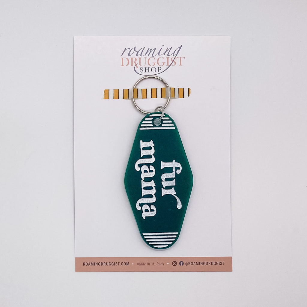 Fur Mama Retro Keychain