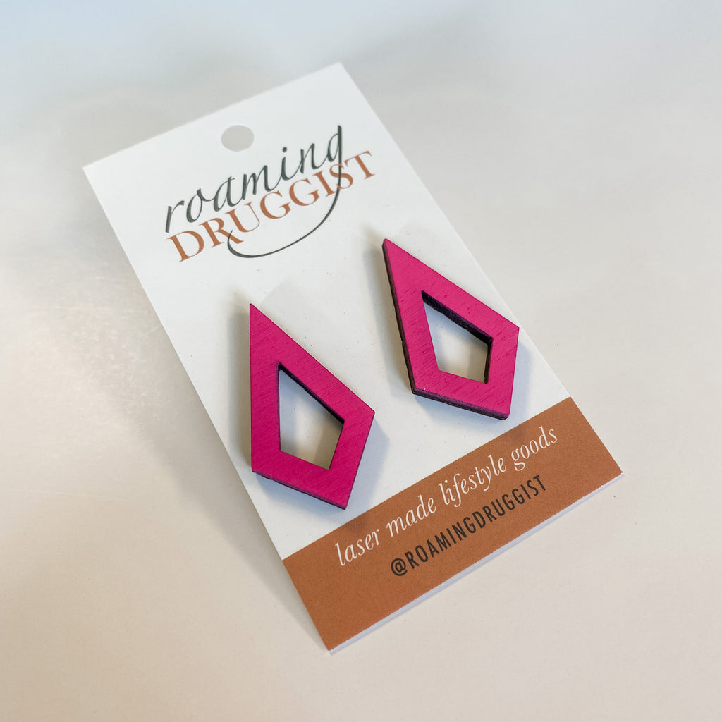 Dropped Diamond Stud Earrings
