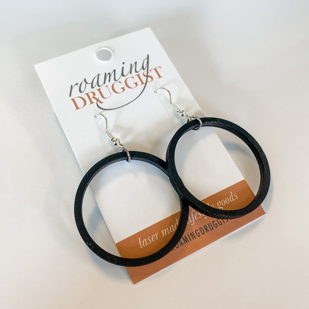 Hanging Open Circle Earrings