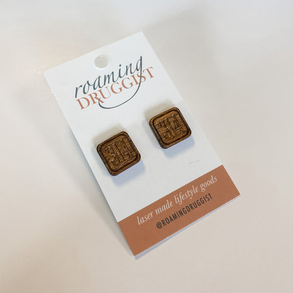 314 Square Stud Earrings