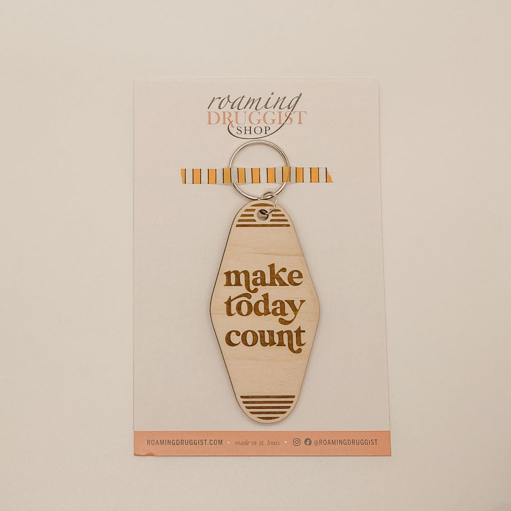Make Today Count Retro Keychain