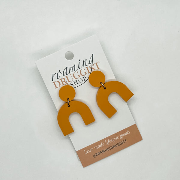 Small Arch Hanging Stud Earrings