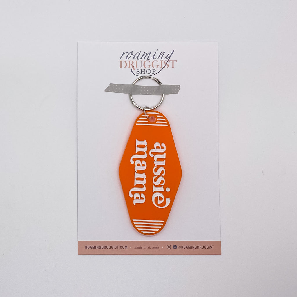 Aussie Mama Retro Keychain
