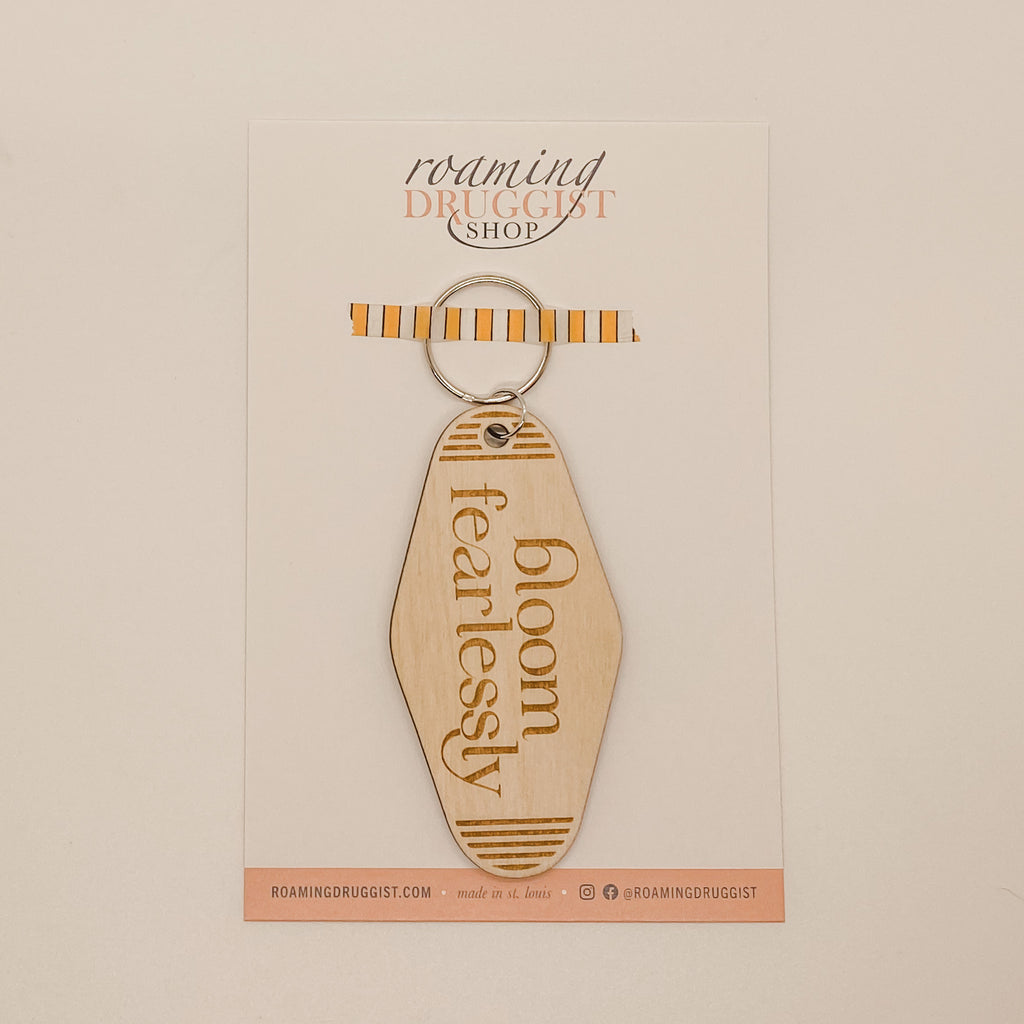 Bloom Fearlessly Retro Keychain
