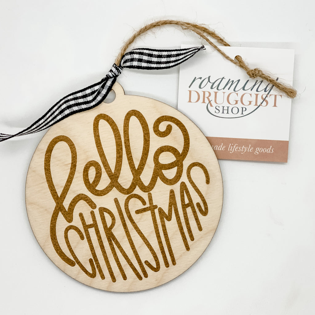 Hello Christmas Ornament