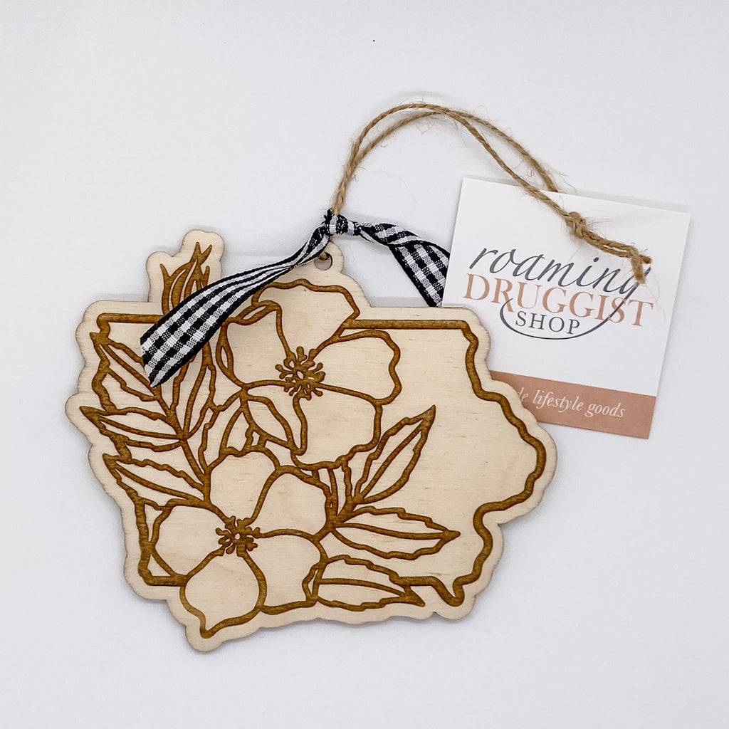 Iowa Wild Prairie Rose Ornament