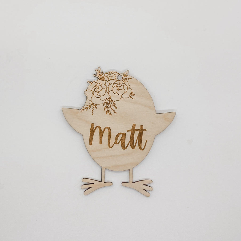Floral Chick Tag