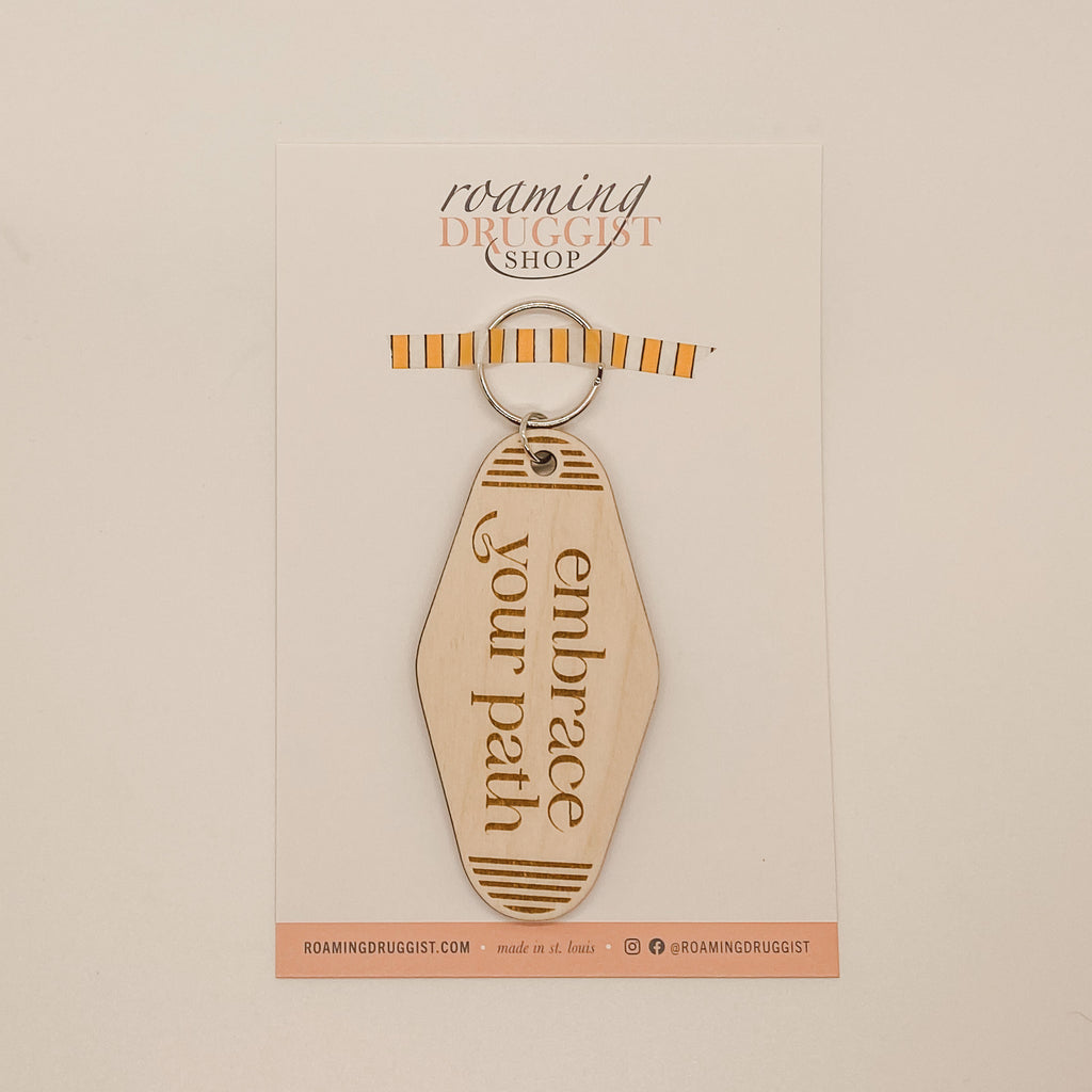 Embrace Your Path Retro Keychain