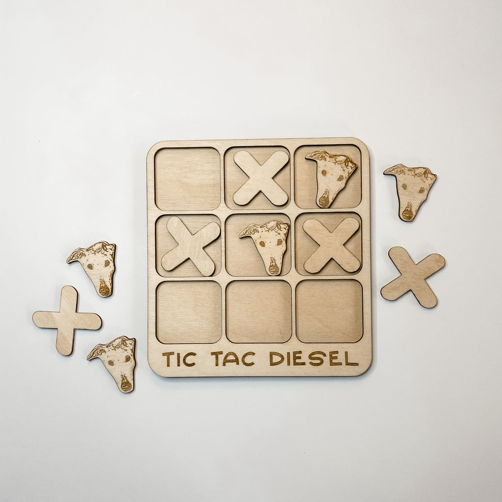 Custom Pet Tic Tac Toe Game and Stud Earrings Bundle
