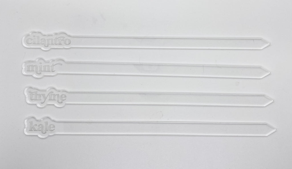 Clear Acrylic Stick Plant Marker