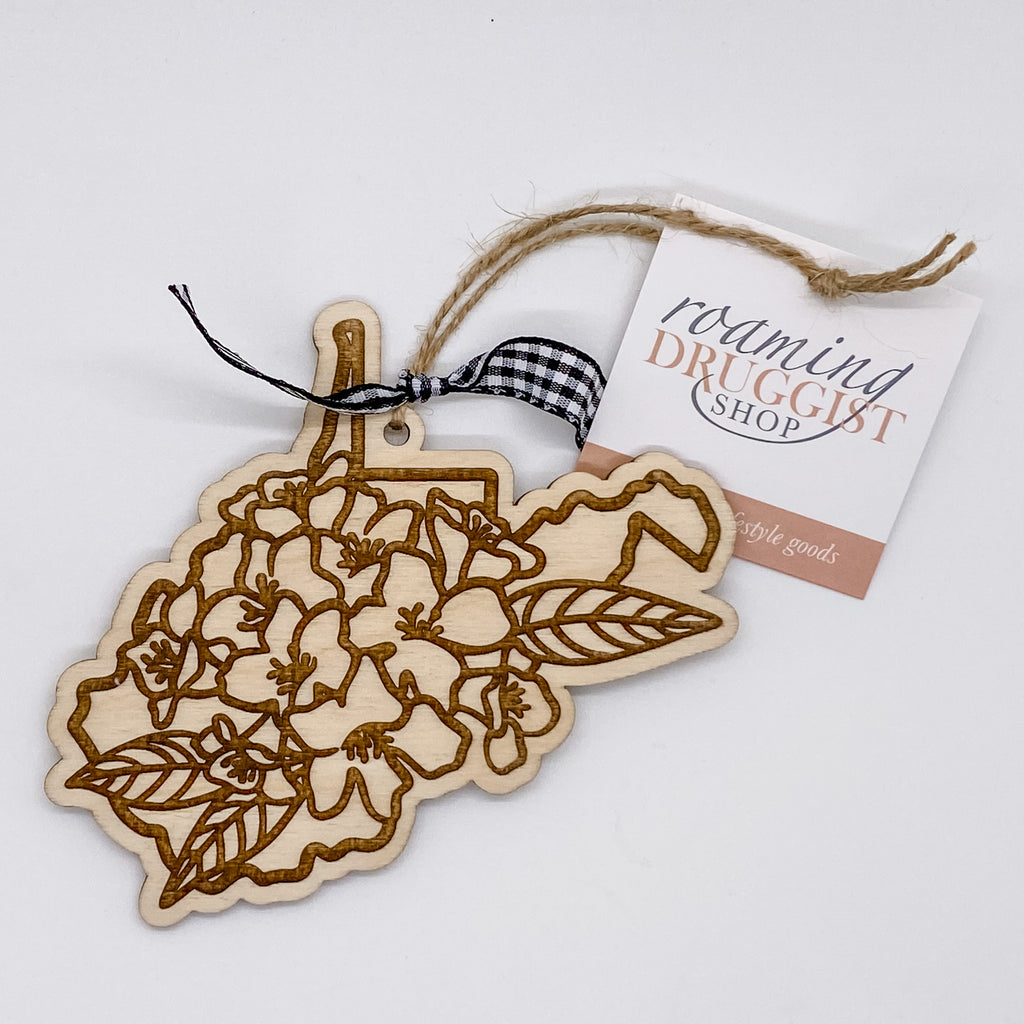 West Virginia Rhododendron Ornament