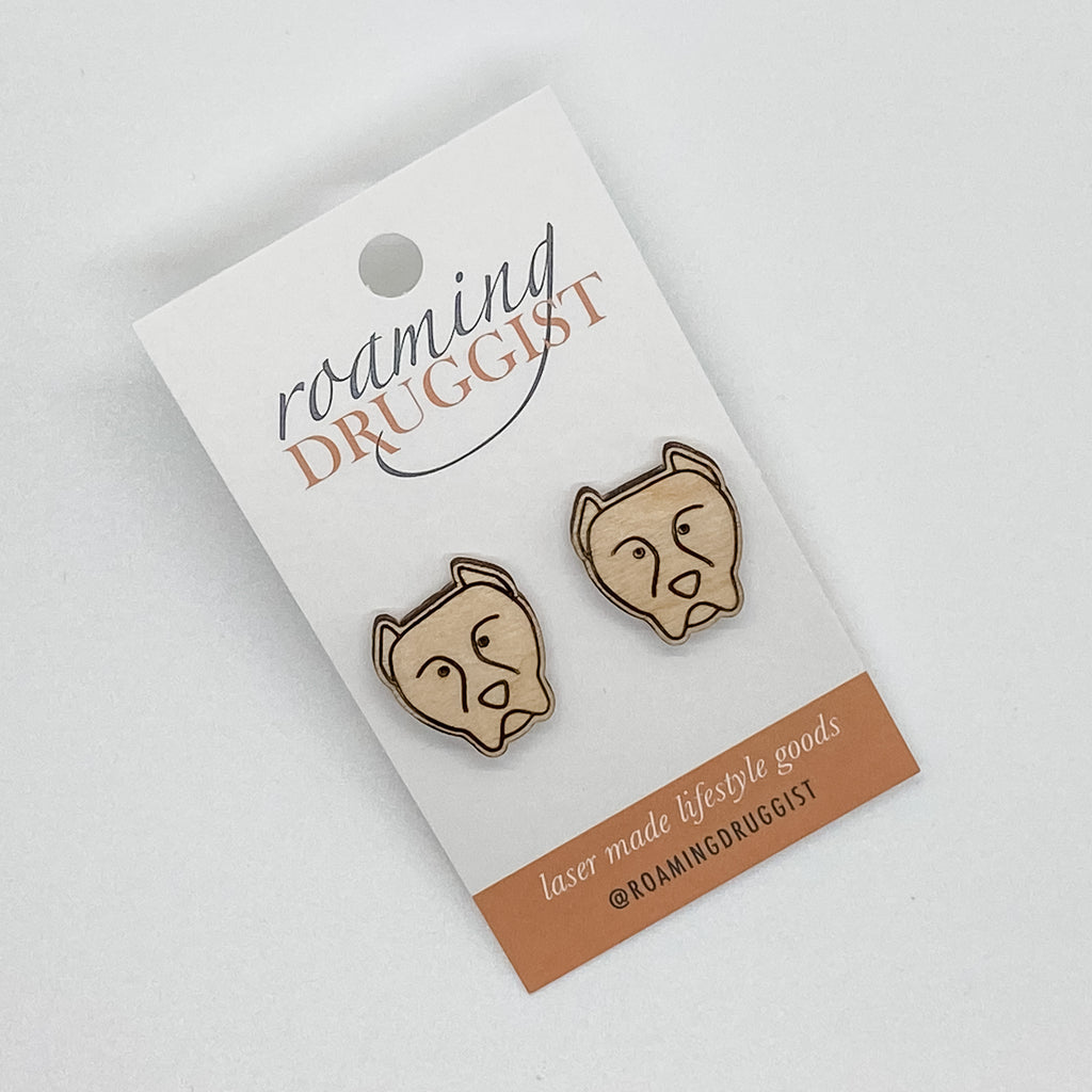 Pitbull Stud Earrings