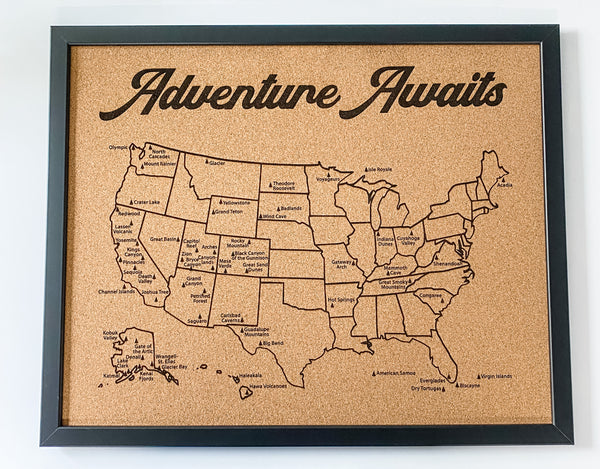 National Parks Map Bulletin Board