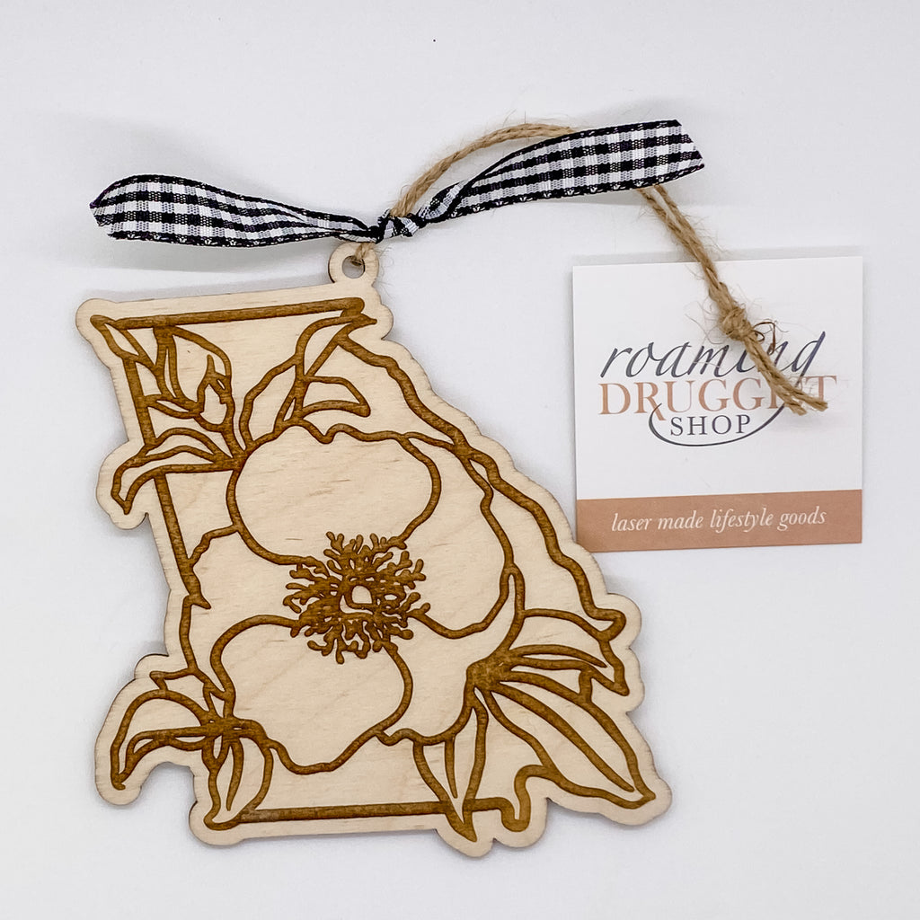 Georgia Cherokee Rose Ornament