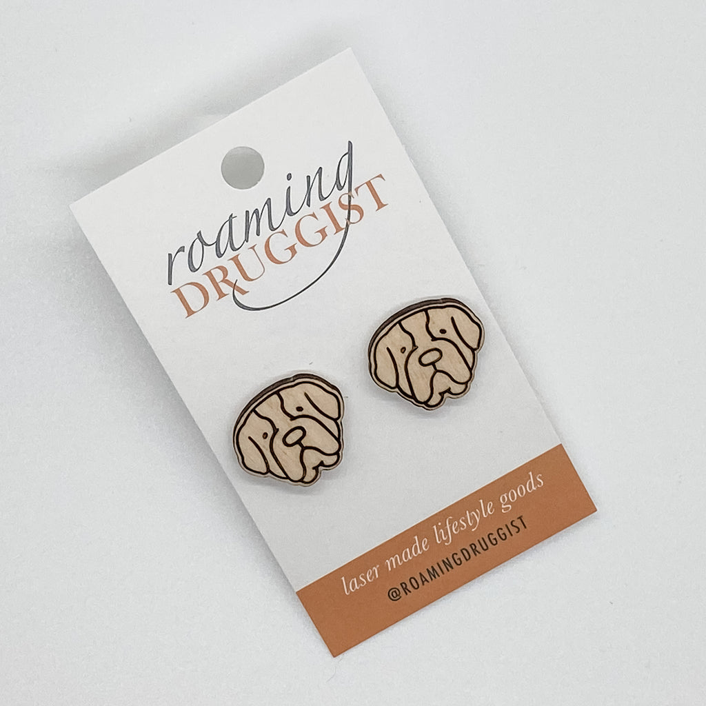 Saint Bernard Stud Earrings